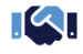 Handshake icon representing partnership